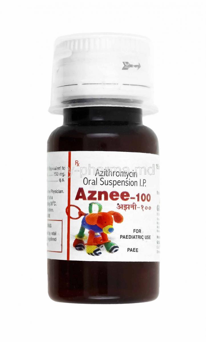 Aznee Suspension, Azithromycin bottle