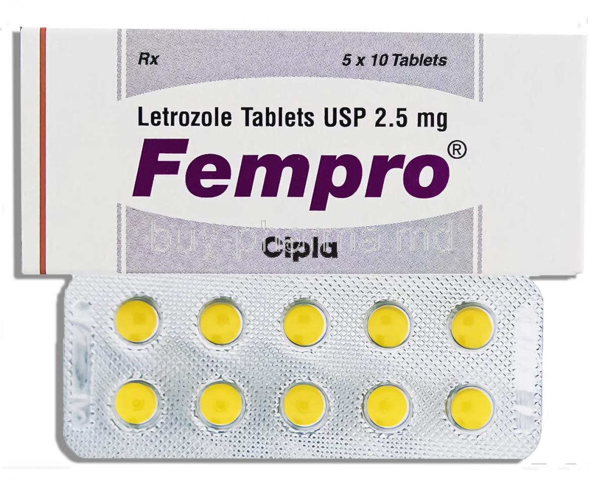 Fempro, Generic Femara, Letrozole 2.5 Mg Tablet (Cipla)