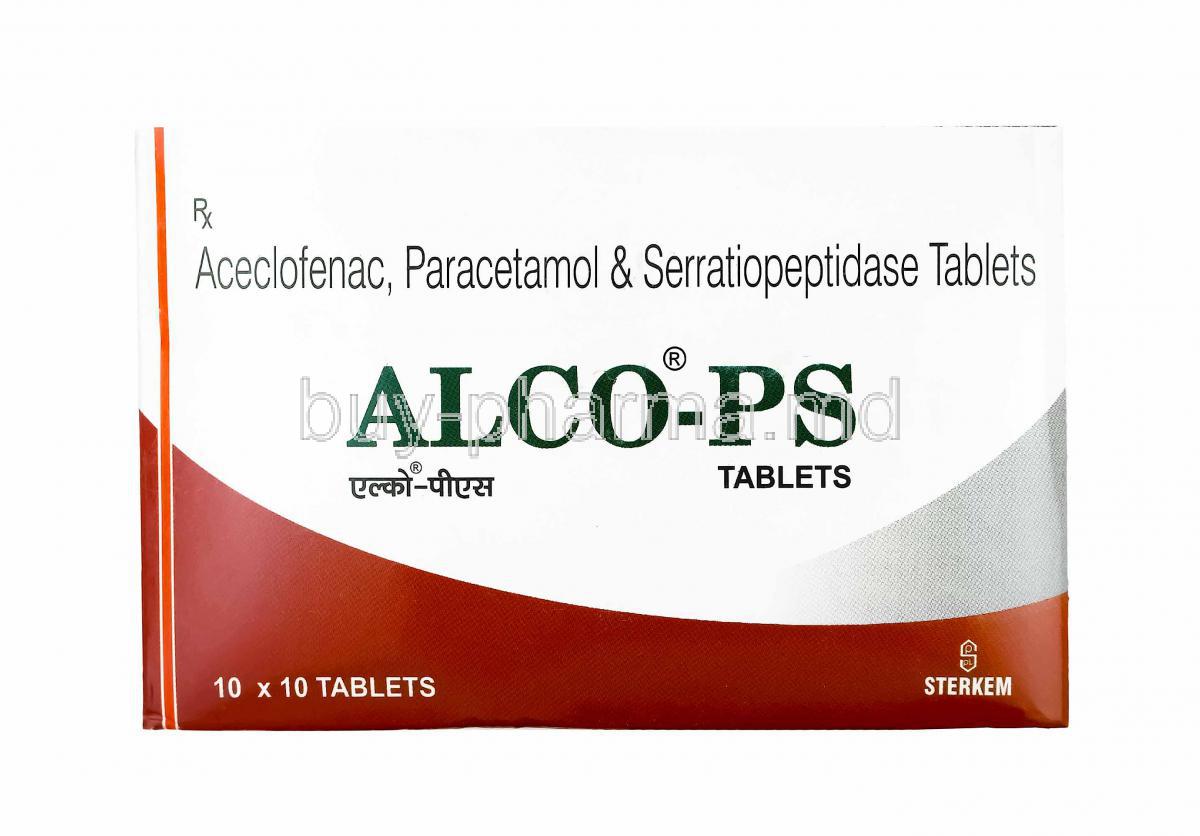 Alco PS, Aceclofenac, Paracetamol and Serratiopeptidase
