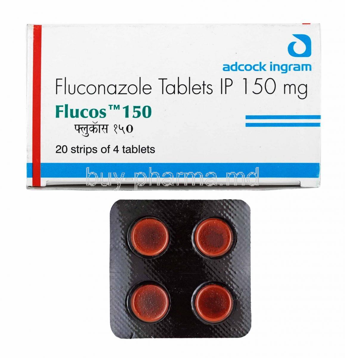 Flucos, Fluconazole 150mg box and tablets