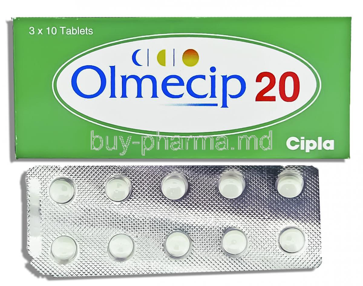 Olmecip, Generic Benicar, Olmesartan Medoxomil 20 Mg Tablet (Cipla)
