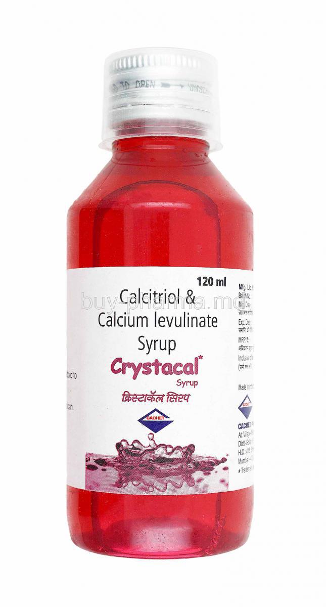 Crystacal Syrup, Calcium and Calcitriol bottle