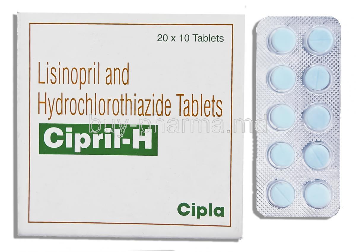 Cipril-H, Generic Zestoretic, Lisinopril/ Hctz 5 Mg/12.5 Mg (Cipla)