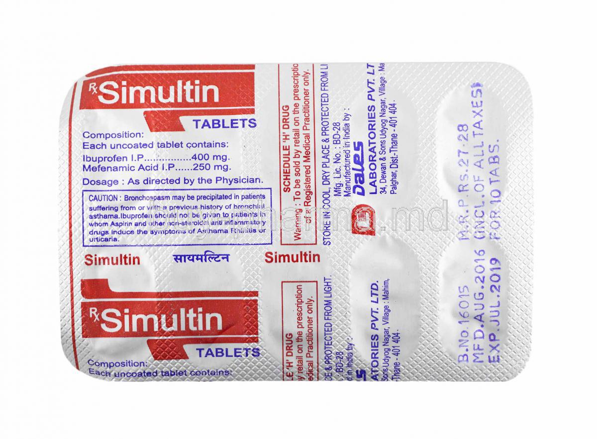 Simultin, Mefenamic Acid and Ibuprofen