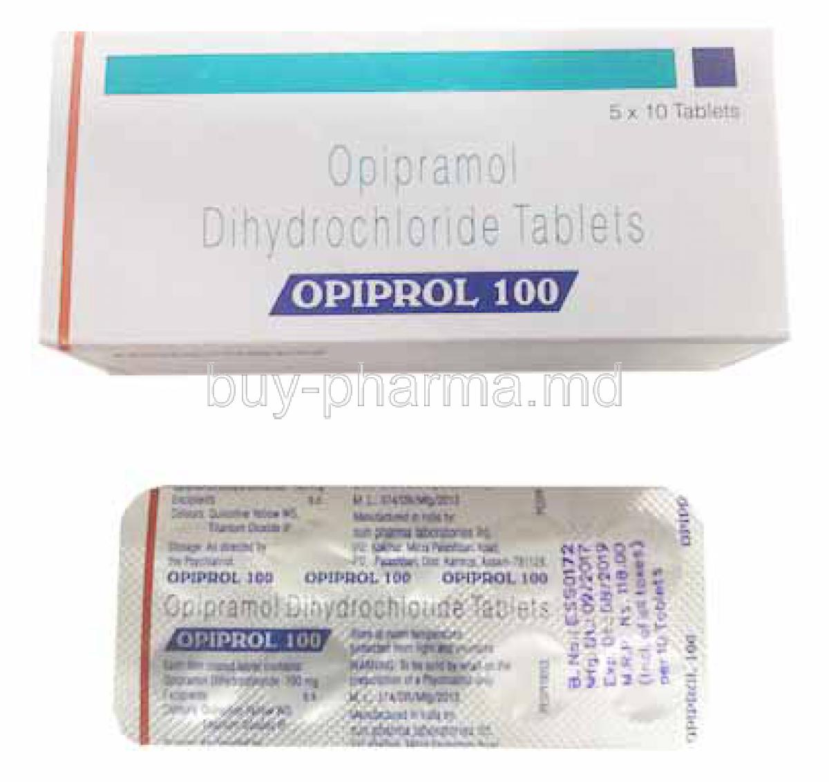 Generic Pramolan, Opipramol, 5 x 10 tablets, 100mg