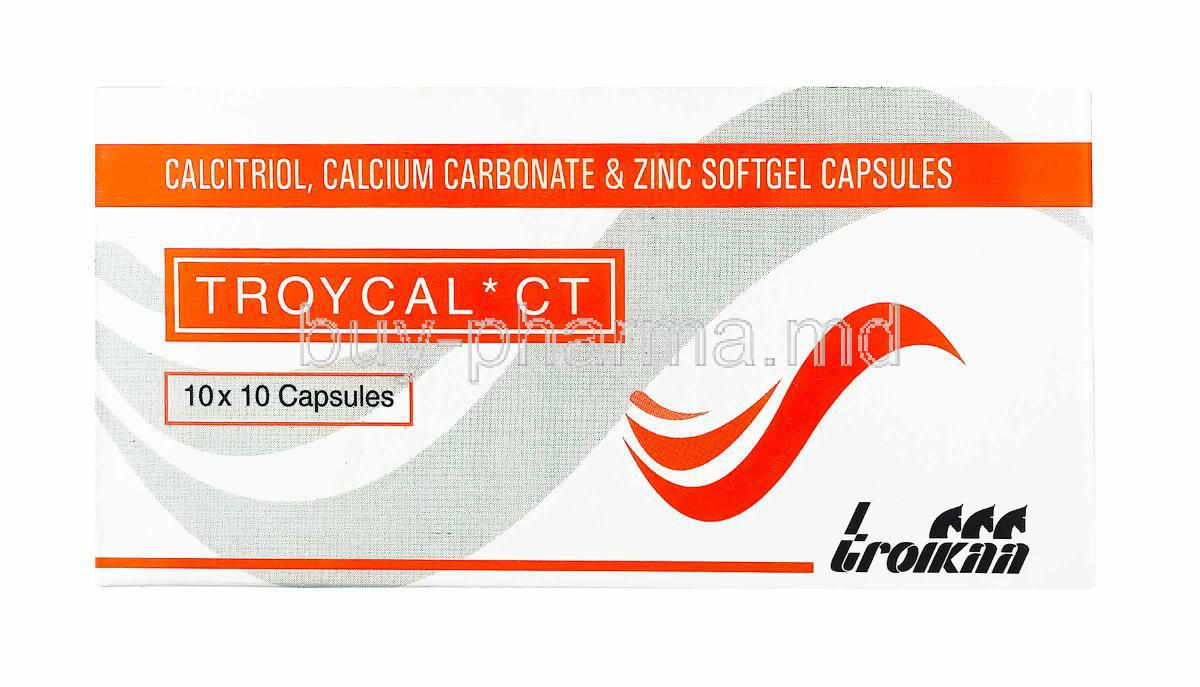 Troycal CT, Calcium Carbonate, Calcitriol and Zinc