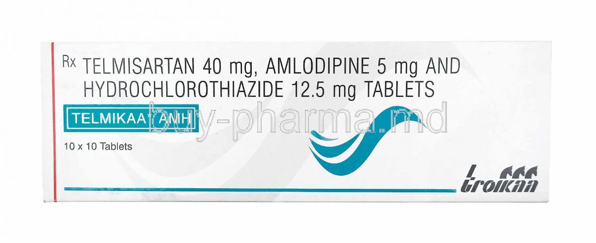 Telmikaa AMH, Telmisartan, Amlodipine and Hydrochlorothiazide