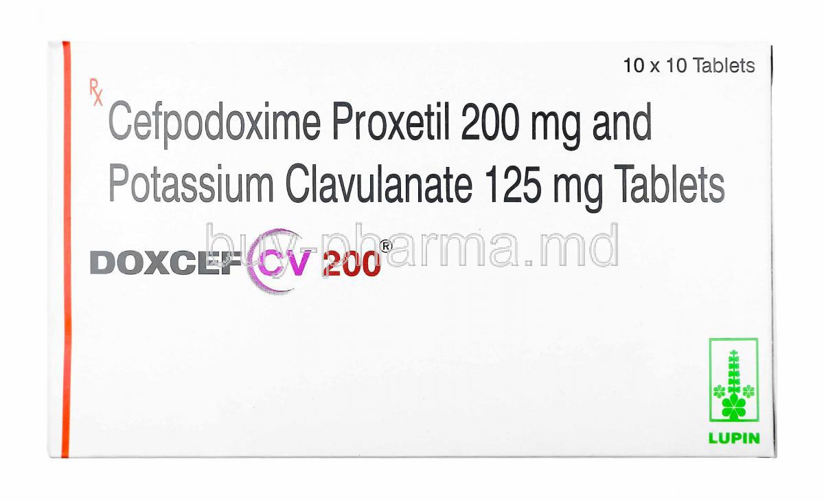 Doxcef CV, Cefpodoxime and Clavulanic Acid 200mg