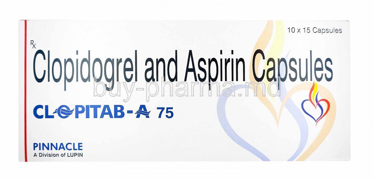 Clopitab A, Aspirin low strength and Clopidogrel 75mg