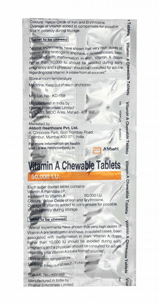 VitaminA Chewable tablets