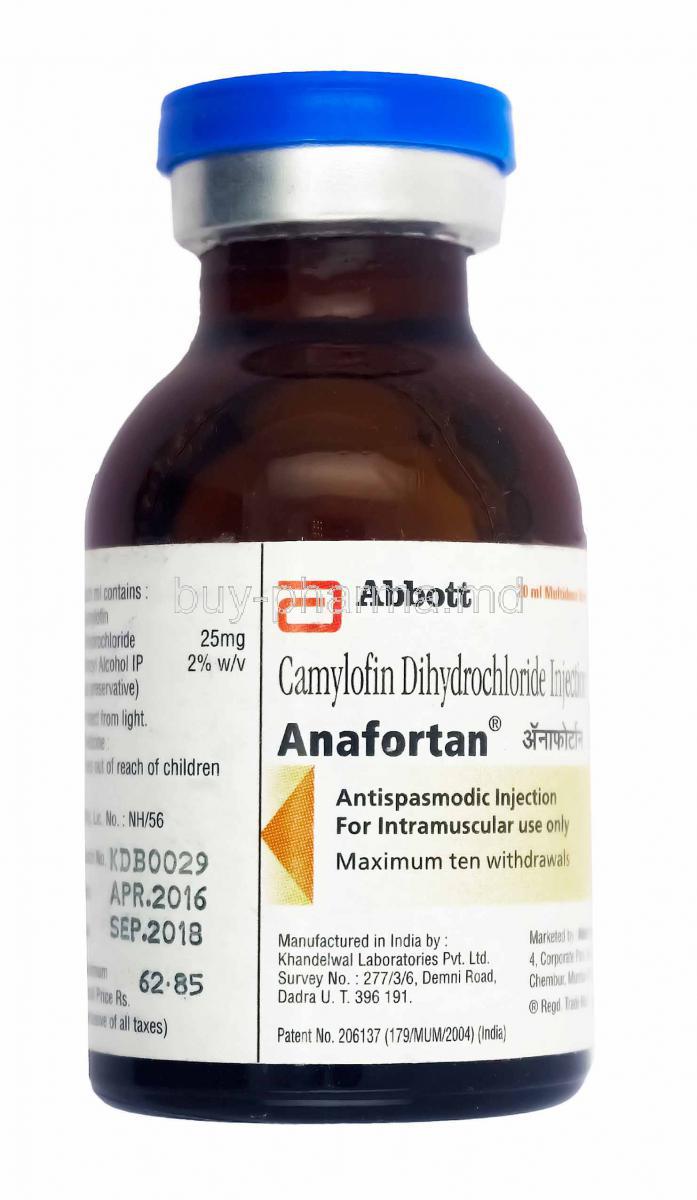 Anafortan Injection, Camylofin vial