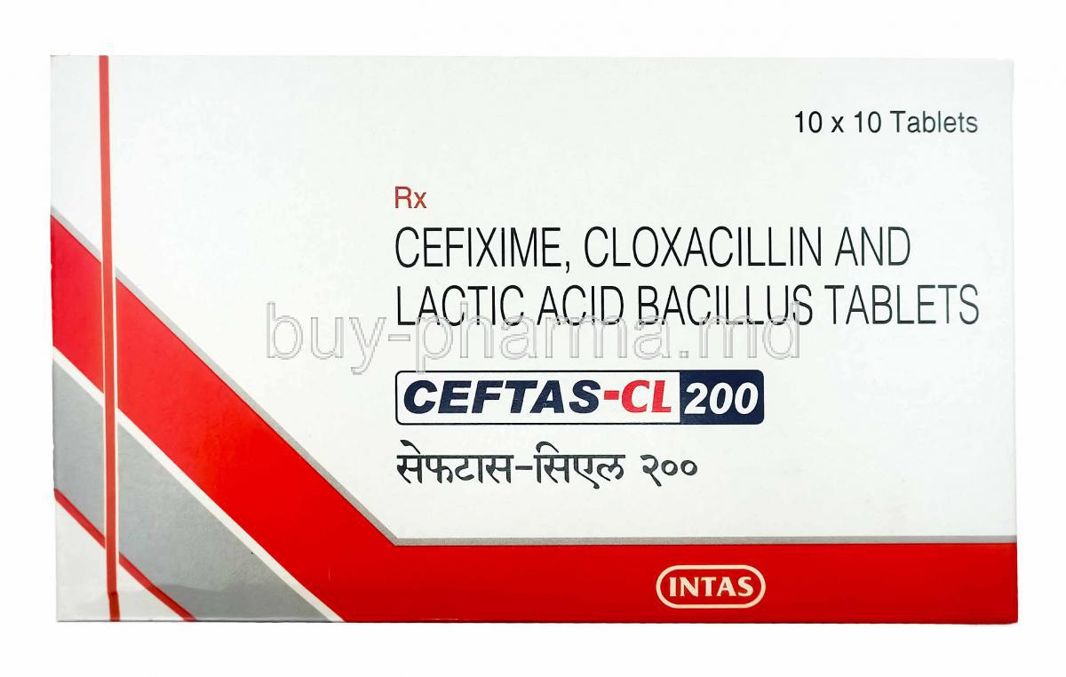Ceftas CL, Cefixime, Cloxacillin and Lactobacillus 200mg