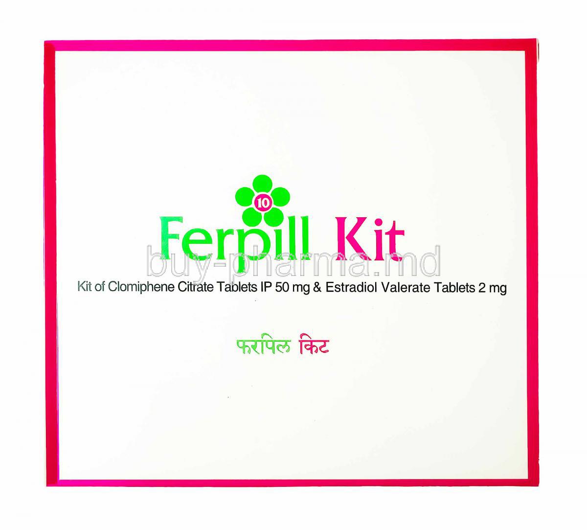Ferpill Kit, Clomiphene and Estradiol Valerate