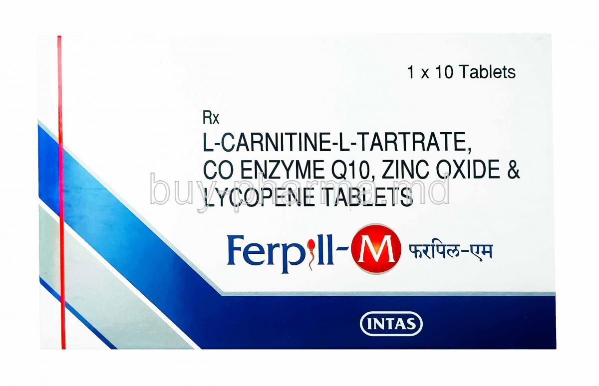 Ferpill-M, Levo-carnitine, Coenzyme Q10, Lycopene and Zinc