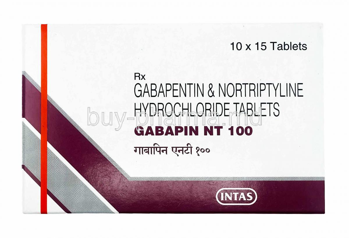Gabapin NT, Gabapentin and Nortriptyline 100mg