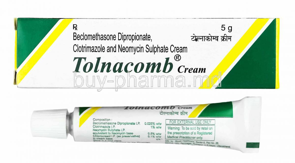 Tolnacomb Cream, Beclometasone, Neomycin and Clotrimazole