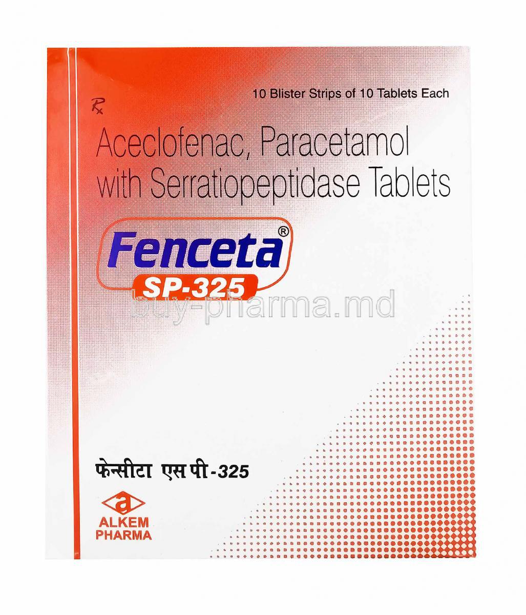 Fenceta SP, Aceclofenac, Paracetamol and Serratiopeptidase