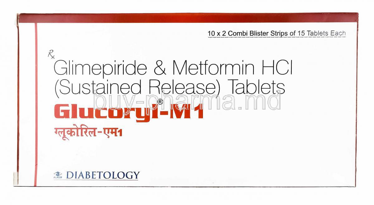 Glucoryl-M, Glimepiride and Metformin 1mg