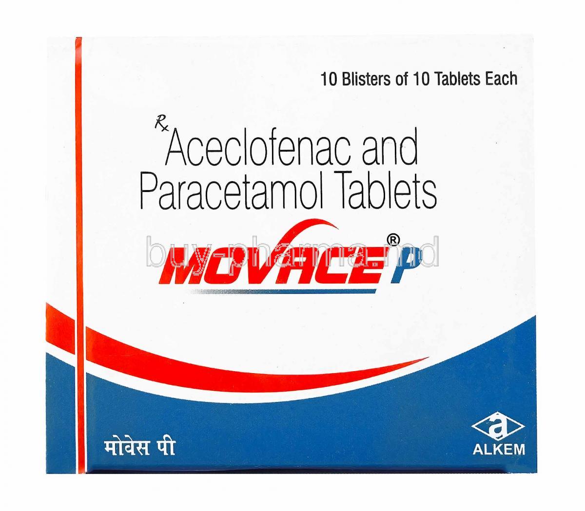Movace P, Aceclofenac and Paracetamol