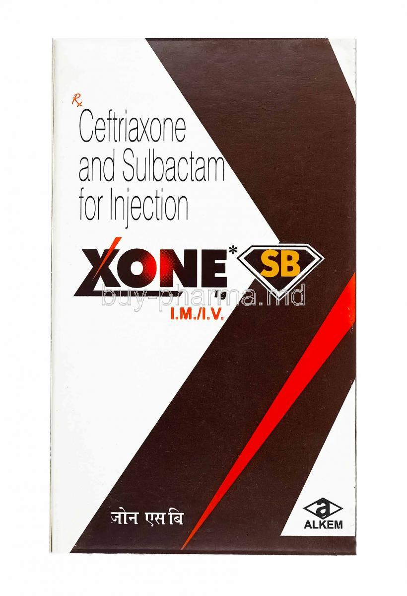Xone SB Injection, Ceftriaxone and Sulbactam 1g