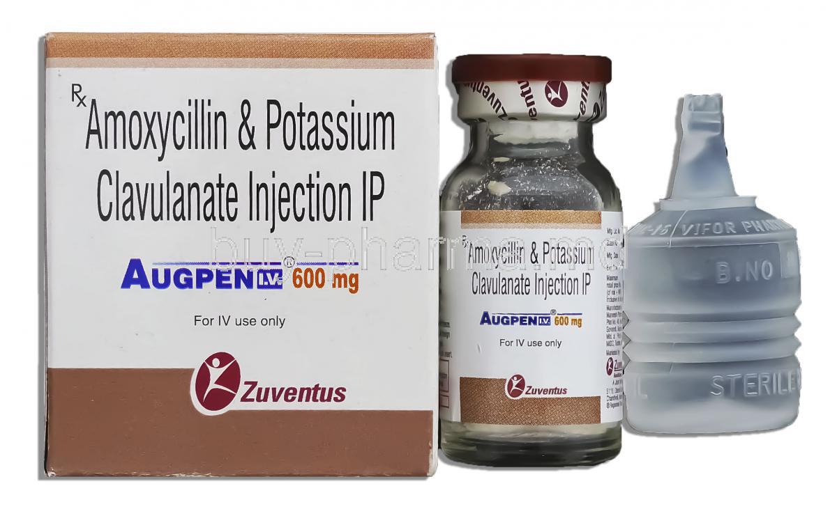 Augpen, Amoxycillin 500 mg/ Clavulanic Acid 100 mg Injection