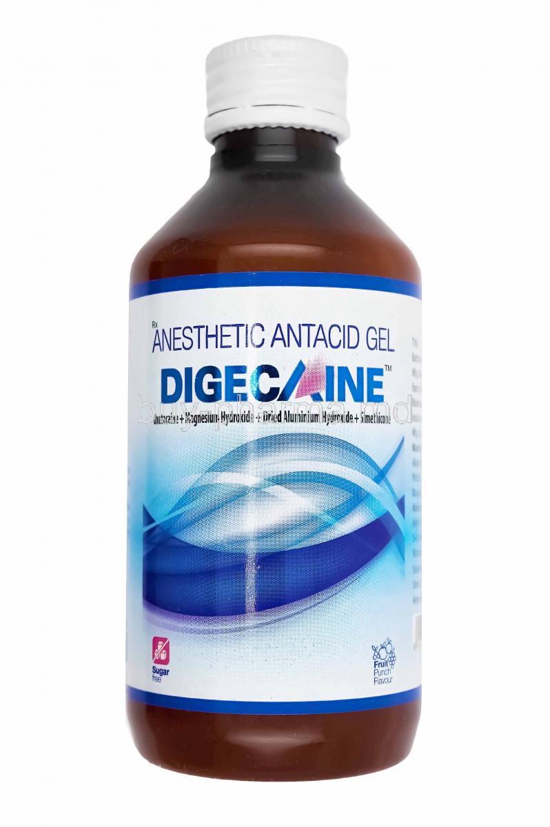 Digecaine Oral Gel, Oxetacaine, Aluminium Hydroxide, Magnesium and Simethicone