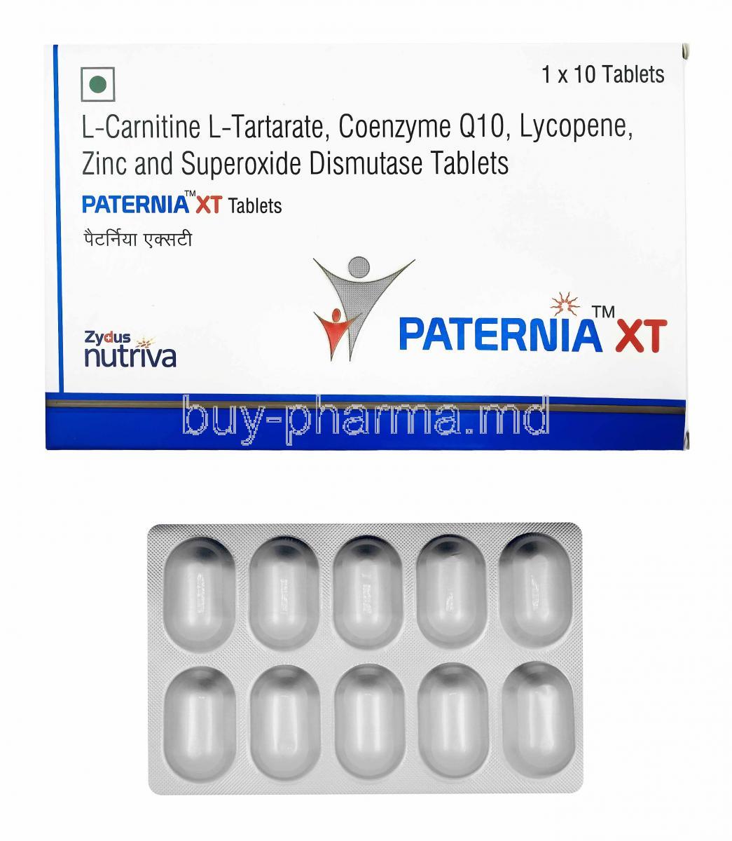 Paternia XT box and tablets