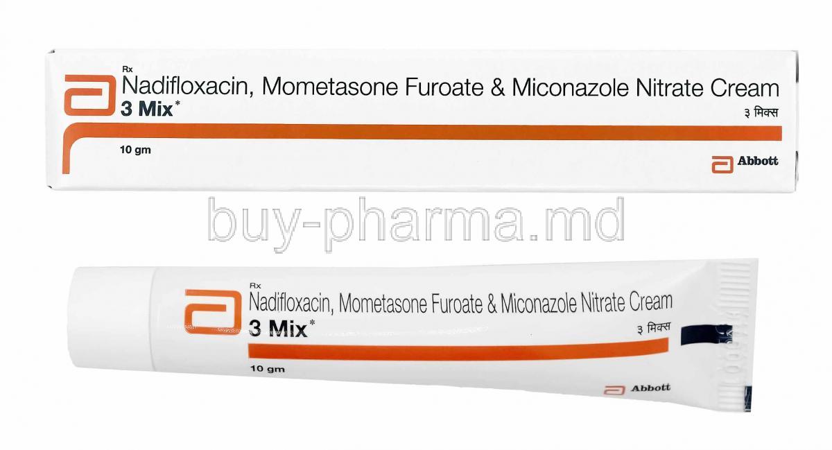 3 Mix Cream, Miconazole, Mometasone and Nadifloxacin