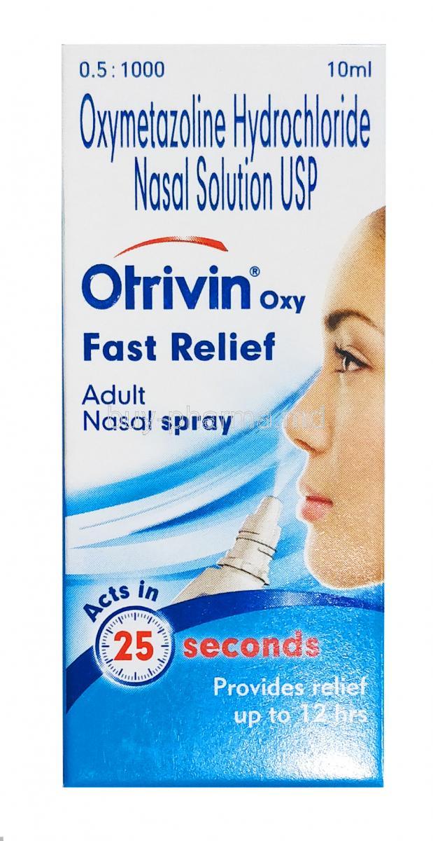 Otrivin Oxy Fast Relief Adult Nasal Spray, 0.5 : 1000, 10 ml