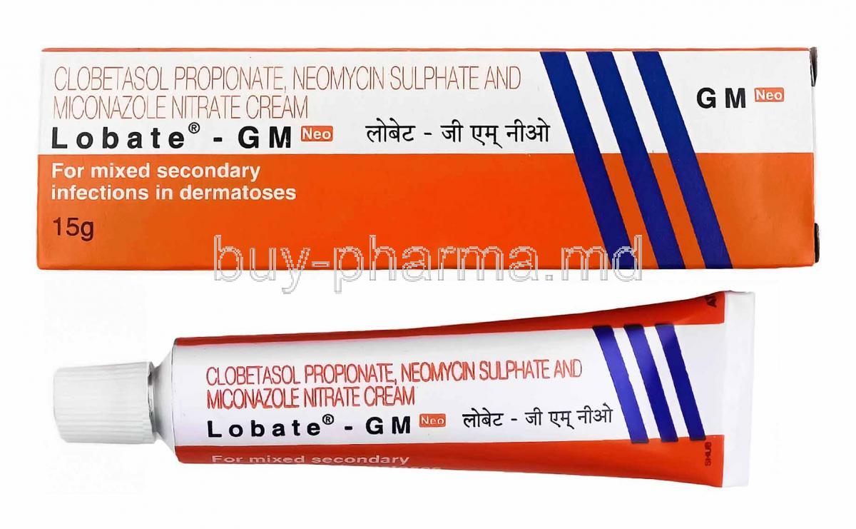 Lobate-GM Neo Cream, Clobetasol, Miconazole and Neomycin