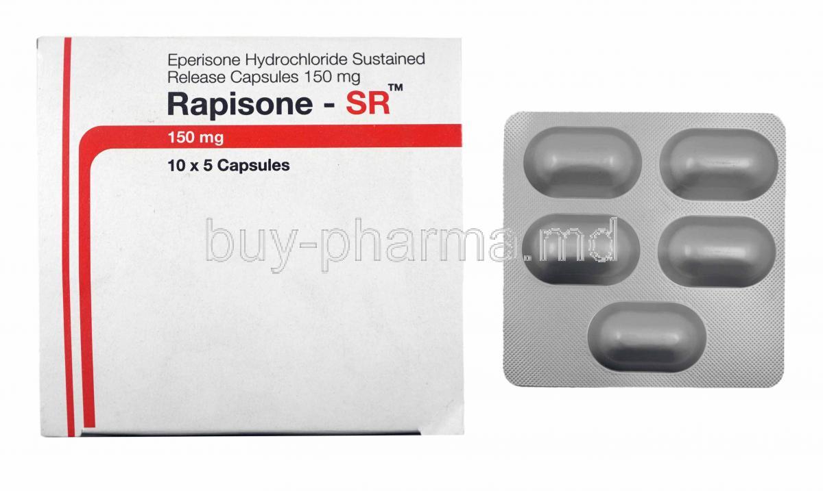 Rapisone, Eperisone box and capsules