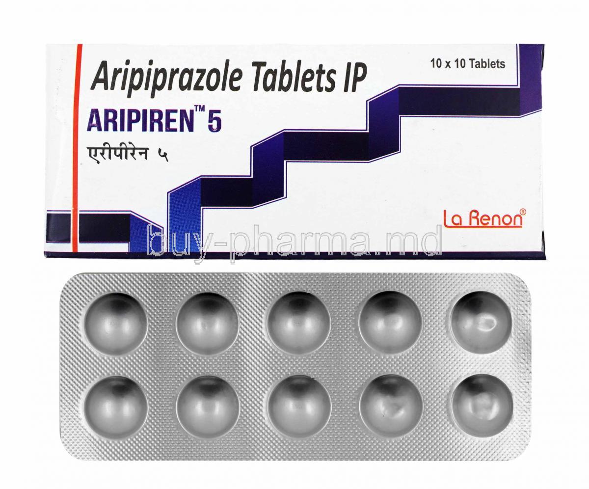 Aripiren, AriAripiren, Aripiprazole 5mg box and tabletspiprazole 5mg box and tablets