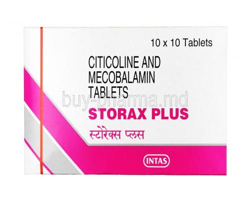 Storax Plus,Citicoline 500mg + Methylcobalamin 750mg,Tablet,Box