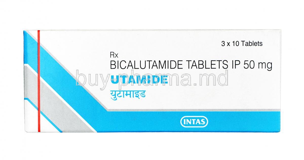 Utamide, Bicalutamide 50 mg,Tablet, box