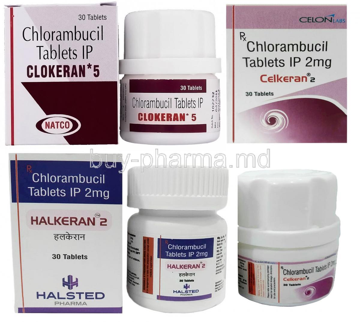 Clokeran,  Generic Amcil / Leukeran, 5 Mg