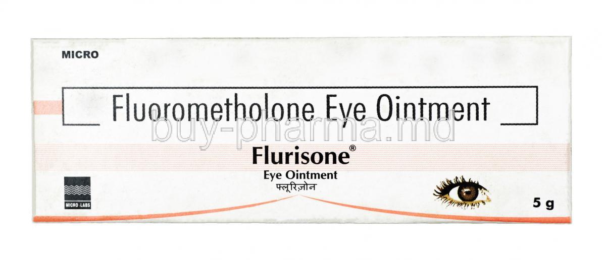 Flurisone Eye Ointment, Fluorometholone, Ointment 5gm, Box