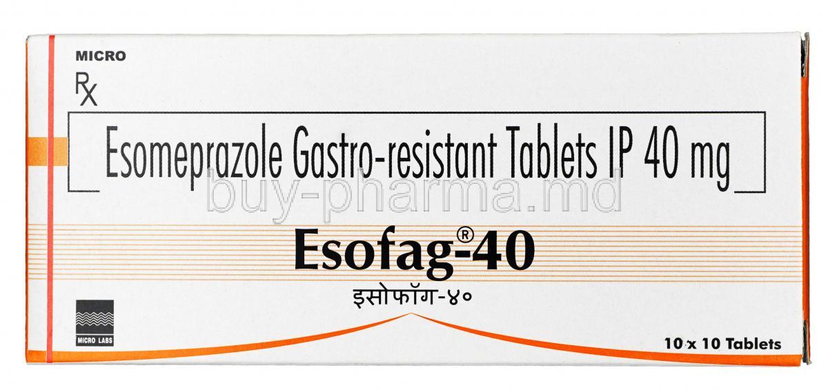 Esofag, Esomeprazole 40 mg, Tablet, Box