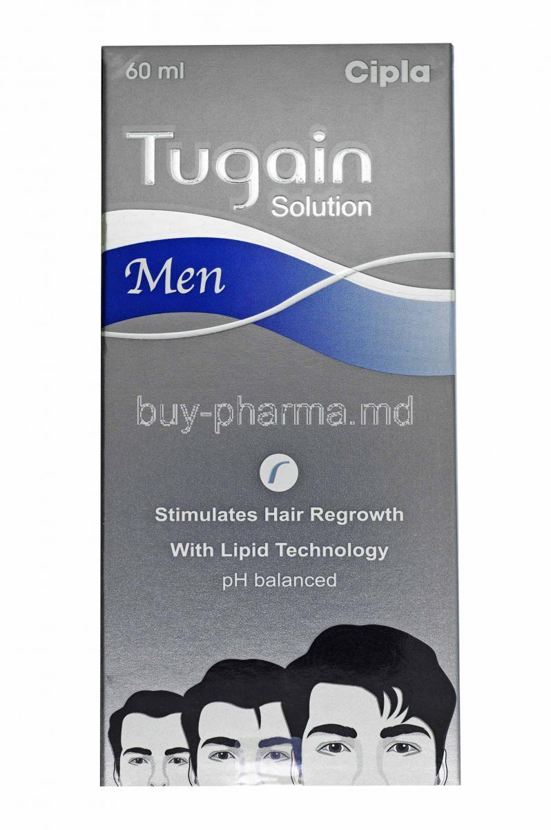 Tugain Men Solution, Minoxidil and Finasteride box