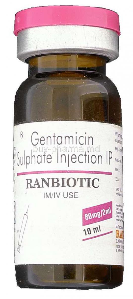 Ranbiotic, Generic Garamycin,  Gentamicin Injection