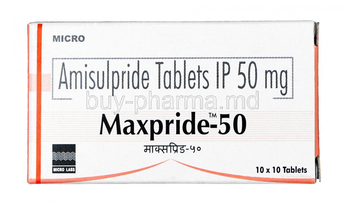 Maxpride, Amisulpride 50 mg,Tablet, Box