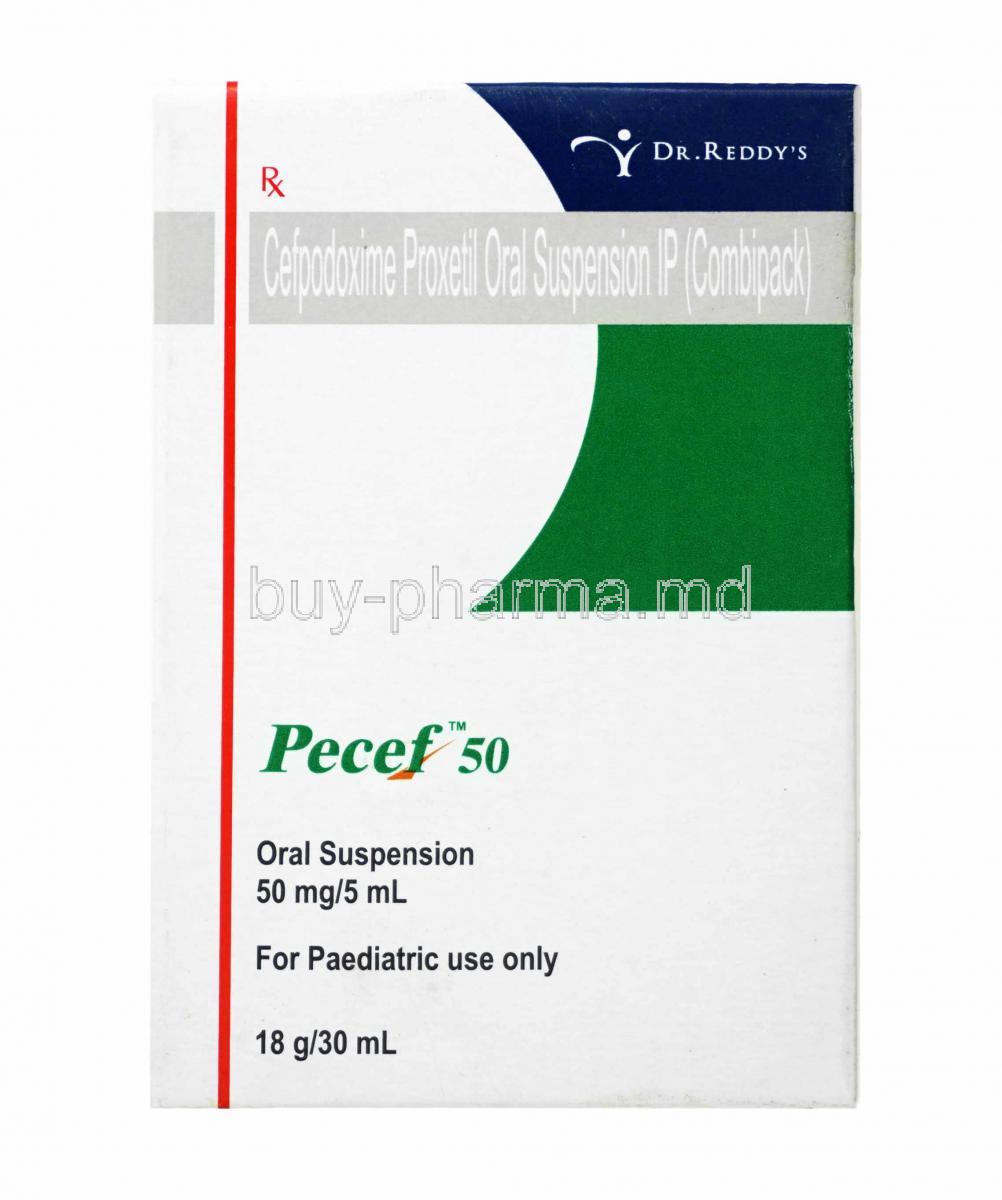 Pecef Oral Suspension, Cefpodoxime Proxeti box
