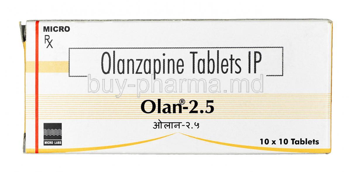 Olan, Olanzapine 2.5 mg, Tablet, Box