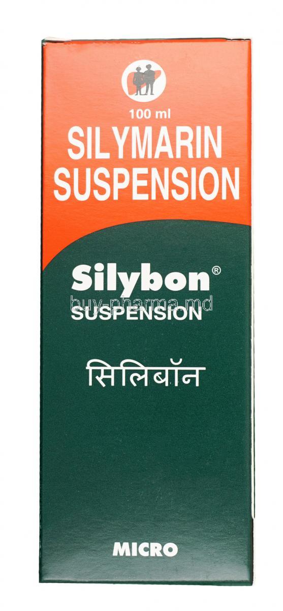 Silybon suspension, Silymarin 35mg per 5ml Suspension 100ml, Box