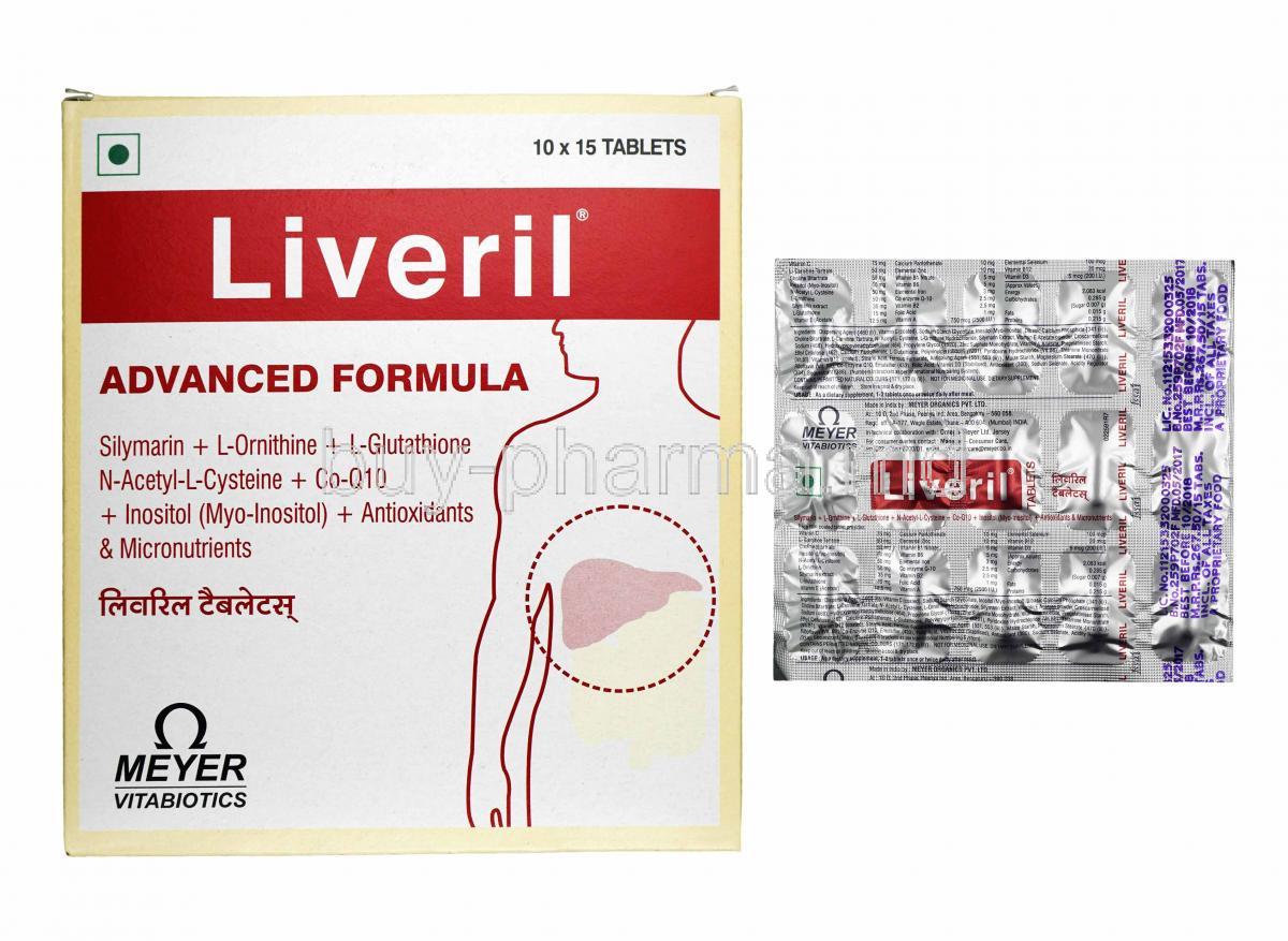 Liveril box and tablets