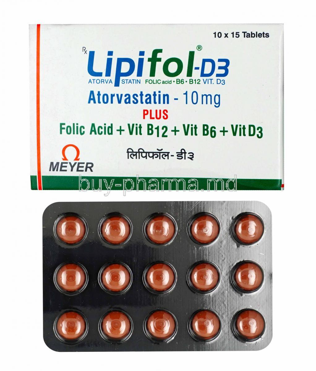 Lipifol-D3 box and tablets
