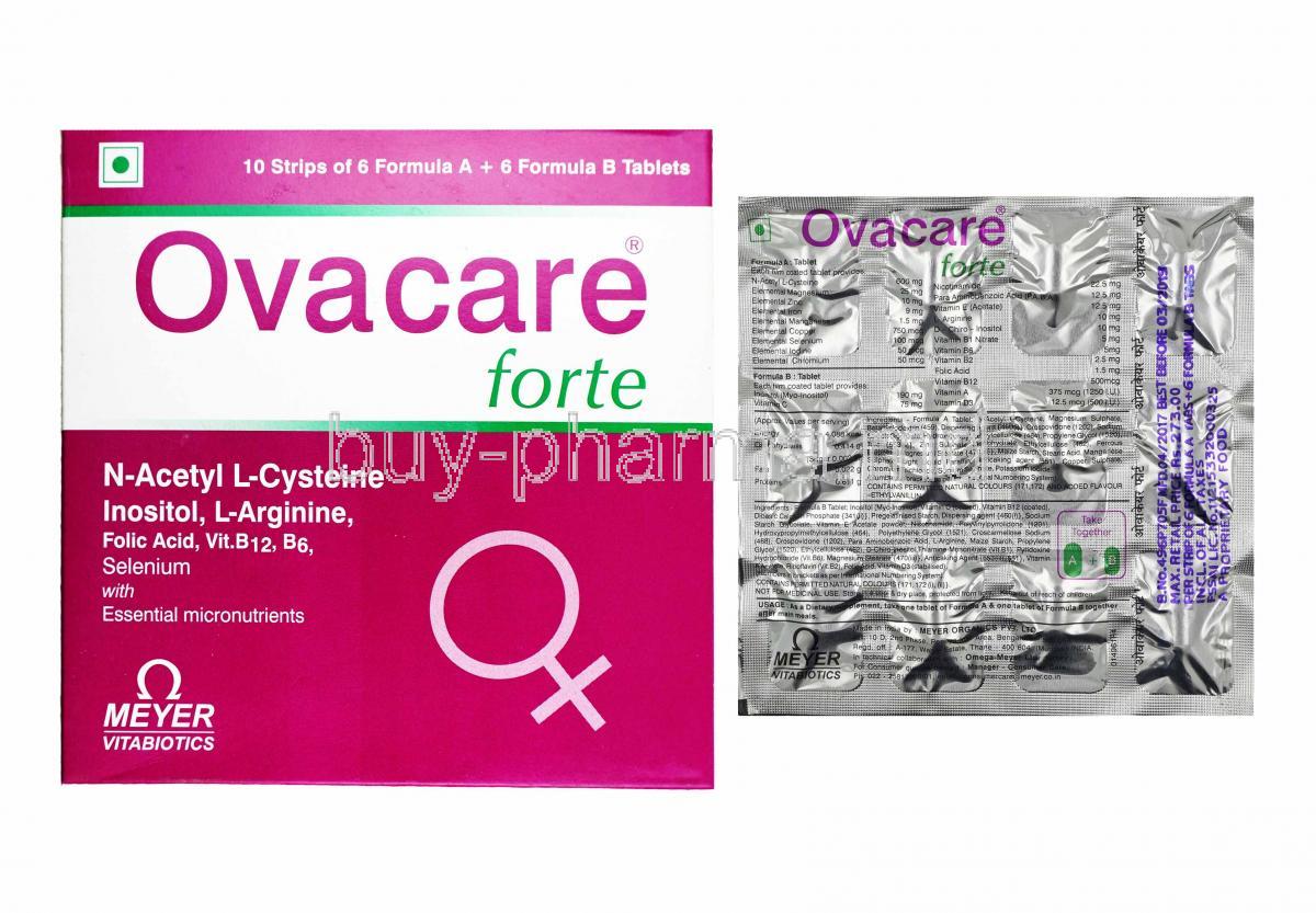 Ovacare Forte box and tablets