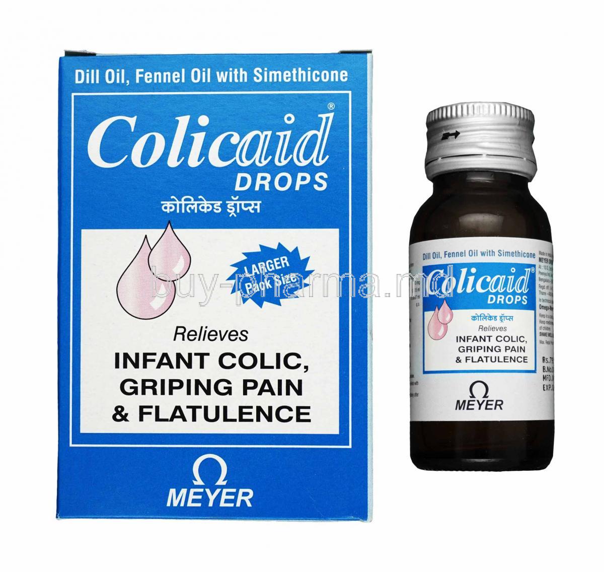 Colicaid Drops 30ml box and bottle