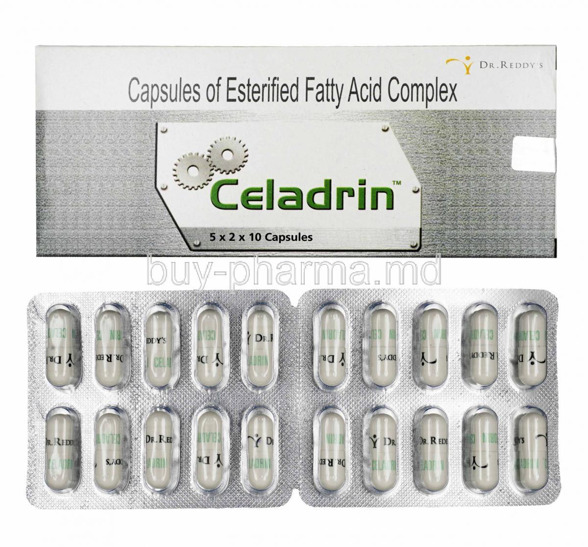 Celadrin box and capsules