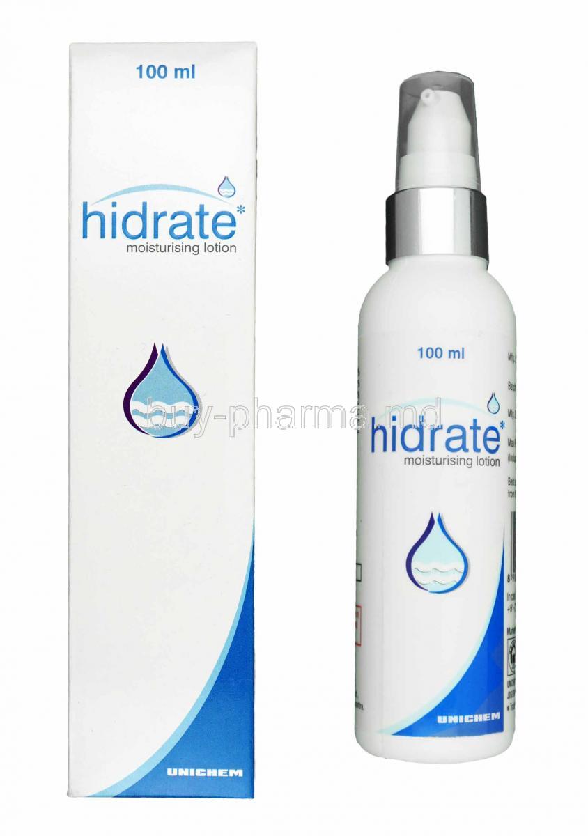 Hidrate Lotion box and bottle