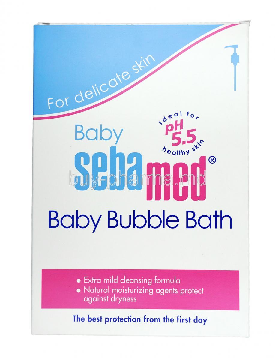 Sebamed Baby Bubble Bath, Sugar based mild cleanser and Chamomile, Liquid, 200ml, Box